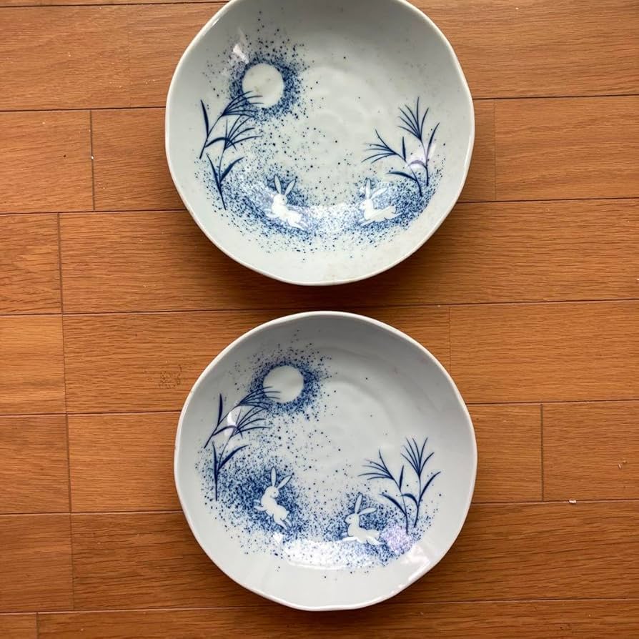 超激レア　うさぎのフィギュアのついたお皿　オードブル皿　昭和　かわいい大皿 レトロ うさぎ皿 うさぎの親子 プレート お皿 5枚セット - メルカリ